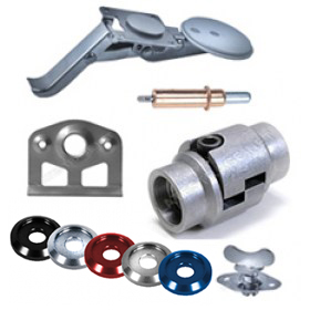 ASSEMBLY HARDWARE, TUBE CONNECTORS, LATCHES, DZUS BUTTONS AND TABS