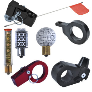 BUGGY WHIP MOUNTS AND LIGHTS