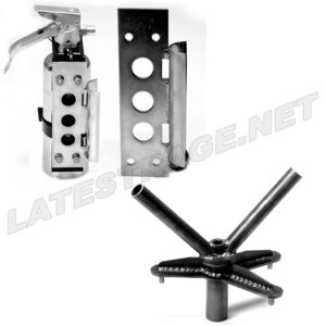 MOUNTS AND BRACKETS FOR TIRES AND FIRE EXTINGUISHER
